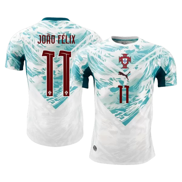 JOÃO FÉLIX #11 Player Version Portugal Away Soccer Jersey World Cup 2026 White&Green - thejerseys