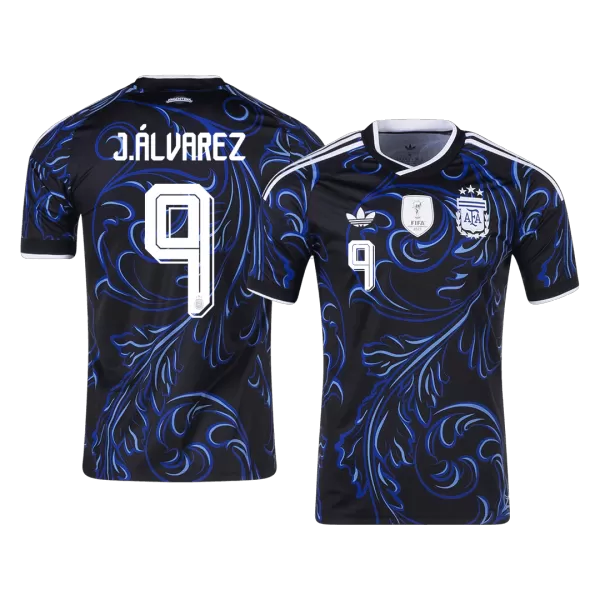 J. ÁLVAREZ #9 Argentina Away Soccer Jersey World Cup 2026 Black - thejerseys