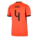 VIRGIL #4 Netherlands Home Soccer Jersey World Cup 2026 Orange - thejerseys