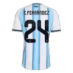 E. FERNÁNDEZ #24 Player Version Argentina Home Soccer Jersey World Cup 2026 Blue&White - thejerseys