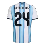 E. FERNÁNDEZ #24 Argentina Home Soccer Jersey World Cup 2026 Blue&White - thejerseys