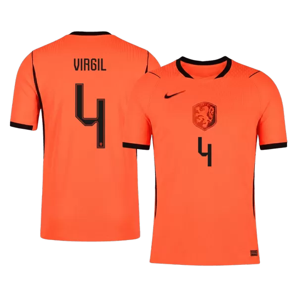 VIRGIL #4 Player Version Netherlands Home Soccer Jersey World Cup 2026 Orange - thejerseys