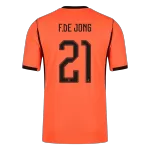 F.DE JONG #21 Player Version Netherlands Home Soccer Jersey World Cup 2026 Orange - thejerseys