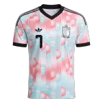 DE BRUYNE #7 Belgium Away Soccer Jersey World Cup 2026 Blue&Pink - thejerseys