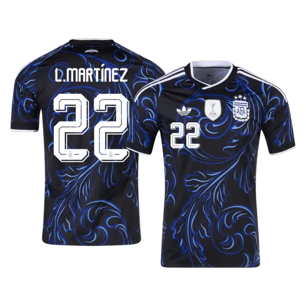 L. MARTÍNEZ #22 Argentina Away Soccer Jersey World Cup 2026 Black - thejerseys