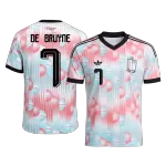 DE BRUYNE #7 Belgium Away Soccer Jersey World Cup 2026 Blue&Pink - thejerseys