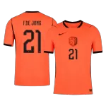 F.DE JONG #21 Player Version Netherlands Home Soccer Jersey World Cup 2026 Orange - thejerseys