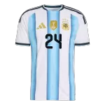 E. FERNÁNDEZ #24 Player Version Argentina Home Soccer Jersey World Cup 2026 Blue&White - thejerseys