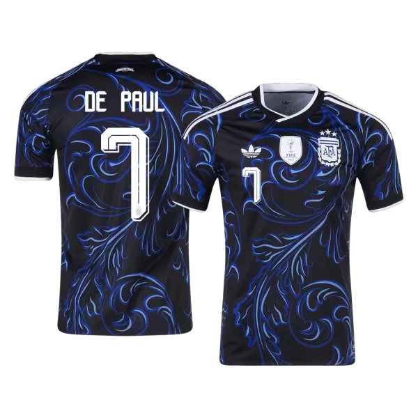 DE PAUL #7 Argentina Away Soccer Jersey World Cup 2026 Black - thejerseys