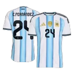 E. FERNÁNDEZ #24 Player Version Argentina Home Soccer Jersey World Cup 2026 Blue&White - thejerseys