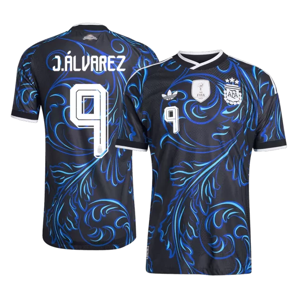 J. ÁLVAREZ #9 Player Version Argentina Away Soccer Jersey World Cup 2026 Black - thejerseys