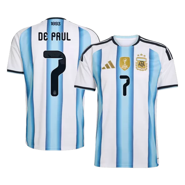 DE PAUL #7 Argentina Home Soccer Jersey World Cup 2026 Blue&White - thejerseys
