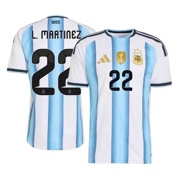L.MARTINEZ #22 Argentina Home Match Jersey Player Version World Cup 2026 - thejerseys