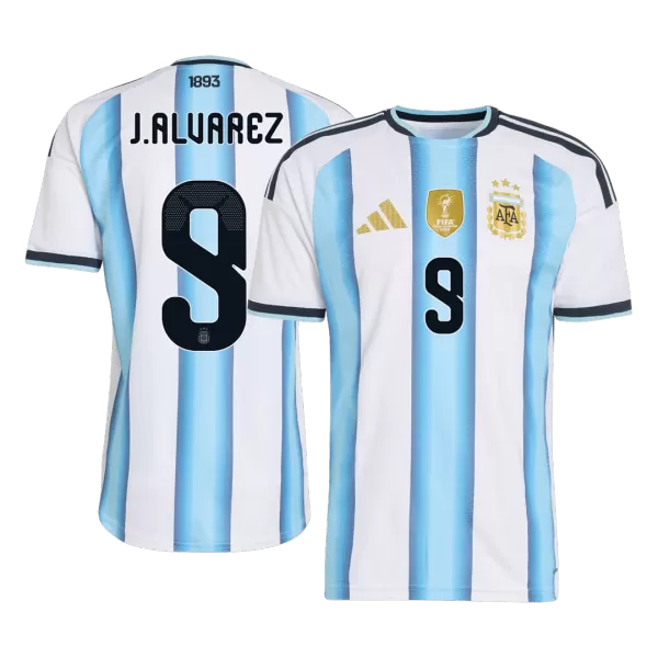 J.ALVAREZ #9 Argentina Home Match Jersey Player Version World Cup 2026 - thejerseys