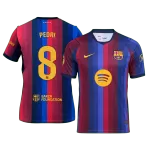 PEDRI #8 Men Fan 26/27 Barcelona Home Soccer Jersey Short Sleeve Blue&Garnet - thejerseys