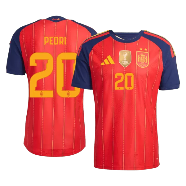 PEDRI #20 Player Version Spain Champion Edition Home Soccer Jersey World Cup 2026 Red - thejerseys