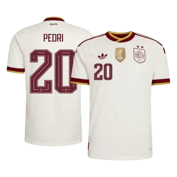 PEDRI #20 Player Version Spain Champion Edition Away Soccer Jersey World Cup 2026 White - thejerseys