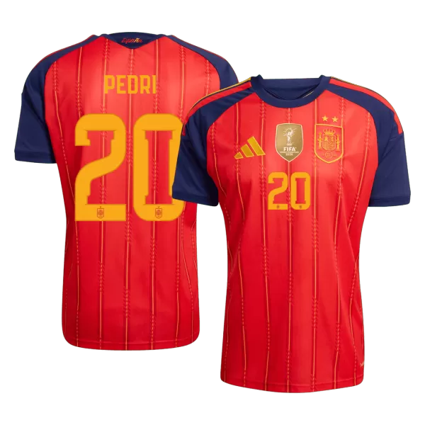 PEDRI #20 Spain Champion Edition Home Soccer Jersey World Cup 2026 Red - thejerseys