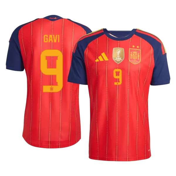 GAVI #9 Player Version Spain Champion Edition Home Soccer Jersey World Cup 2026 Red - thejerseys
