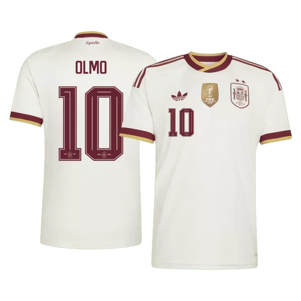 OLMO #10 Spain Champion Edition Away Soccer Jersey World Cup 2026 White - thejerseys