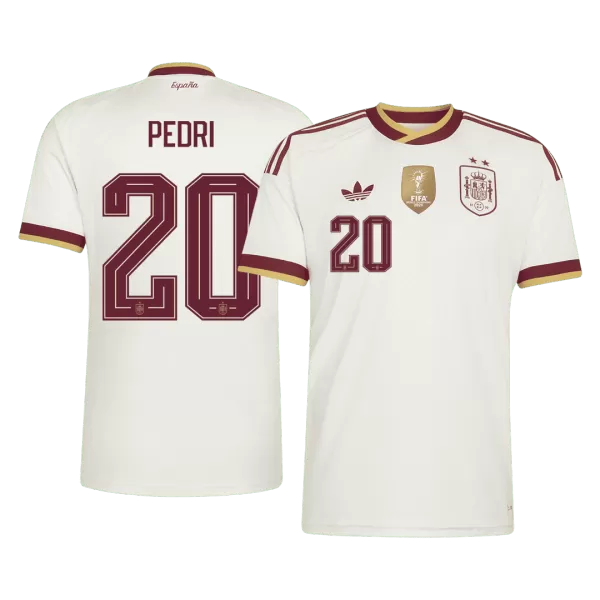 PEDRI #20 Spain Champion Edition Away Soccer Jersey World Cup 2026 White - thejerseys