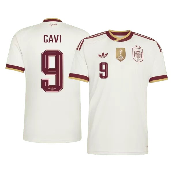 GAVI #9 Spain Champion Edition Away Soccer Jersey World Cup 2026 White - thejerseys