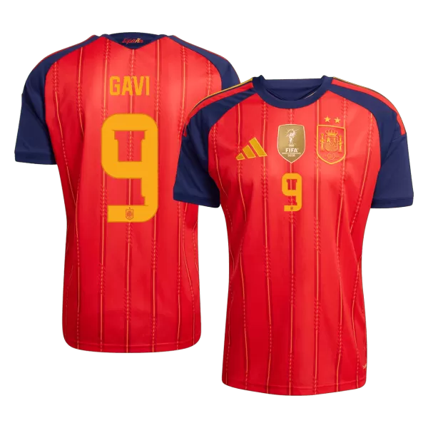 GAVI #9 Spain Champion Edition Home Soccer Jersey World Cup 2026 Red - thejerseys
