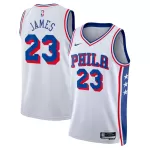 Men's Philadelphia 76ers Lebron James #23 White Swingman Jersey - Association Edition - thejerseys