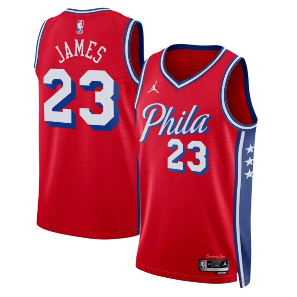 Men's Philadelphia 76ers Lebron James #23 Red Swingman Jersey - Statement Edition - thejerseys