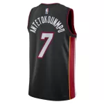 Men's Miami Heat Giannis Antetokounmpo #7 Black Swingman Jersey - Icon Edition - thejerseys