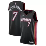 Men's Miami Heat Giannis Antetokounmpo #7 Black Swingman Jersey - Icon Edition - thejerseys