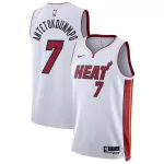 Men's Miami Heat Giannis Antetokounmpo #7 White Swingman Jersey - Association Edition - thejerseys