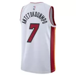 Men's Miami Heat Giannis Antetokounmpo #7 White Swingman Jersey - Association Edition - thejerseys