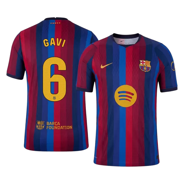 GAVI #6 Men Player Version Barcelona Home Soccer Jersey 2026/27 Red&Blue - thejerseys