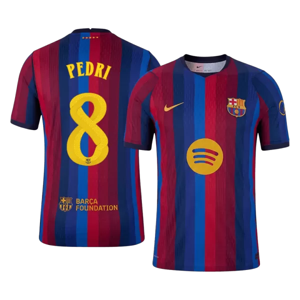 PEDRI #8 Men Player Version Barcelona Home Soccer Jersey 2026/27 Red&Blue - UCL - thejerseys