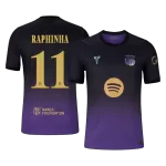 RAPHINHA #11 Player Version Barcelona x Kobe Bryant Away Soccer Jersey 2026/27 Black/Purple - UCL - thejerseys