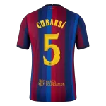CUBARSÍ #5 Men Player Version Barcelona Home Soccer Jersey 2026/27 Red&Blue - UCL - thejerseys