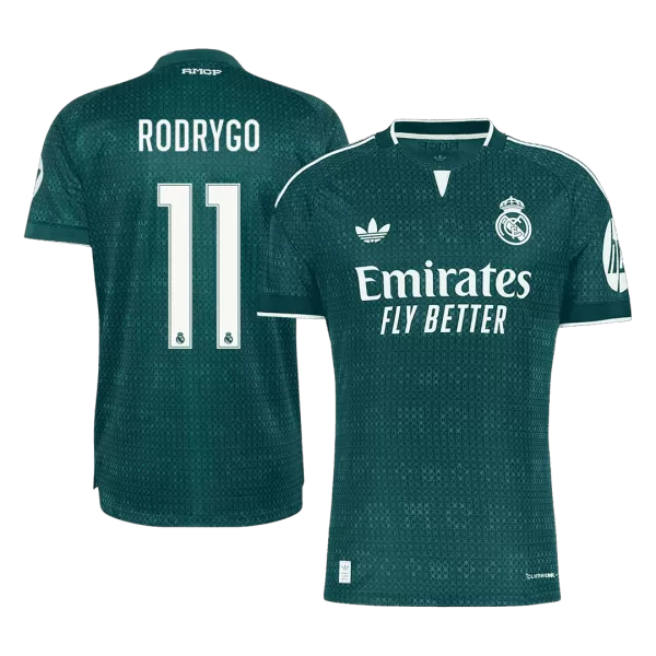 RODRYGO #11 Player Version Real Madrid Away Soccer Jersey 2026/27 Green - thejerseys