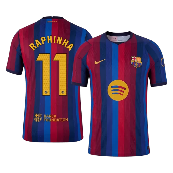 RAPHINHA #11 Men Player Version Barcelona Home Soccer Jersey 2026/27 Red&Blue - thejerseys