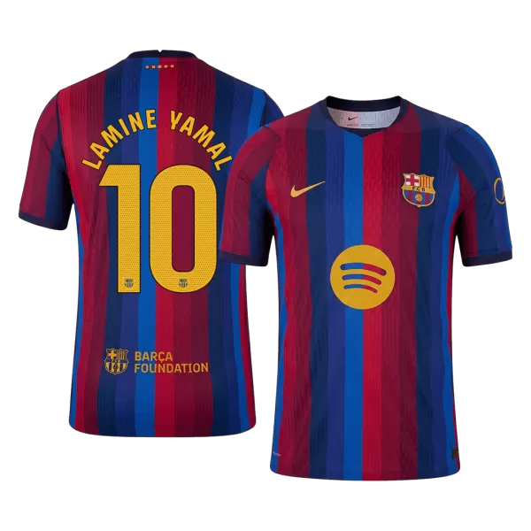 LAMINE YAMAL #10 Men Player Version Barcelona Home Soccer Jersey 2026/27 Red&Blue - thejerseys