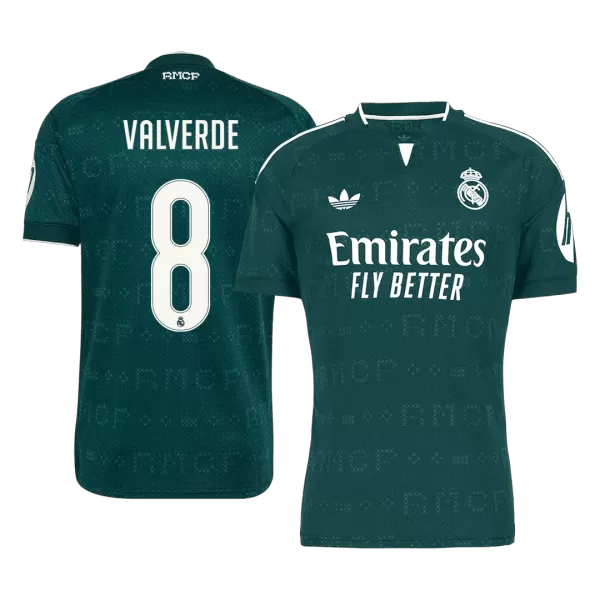 VALVERDE #8 Real Madrid Away Soccer Jersey 2026/27 Green - thejerseys