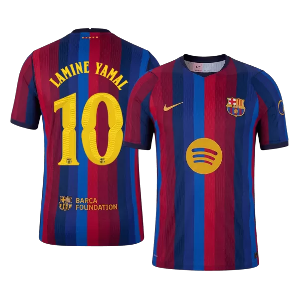 LAMINE YAMAL #10 Men Player Version Barcelona Home Soccer Jersey 2026/27 Red&Blue - UCL - thejerseys