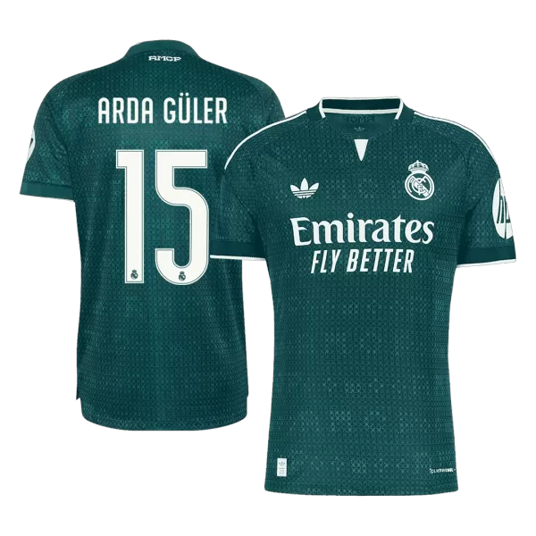 ARDA GÜLER #15 Player Version Real Madrid Away Soccer Jersey 2026/27 Green - thejerseys