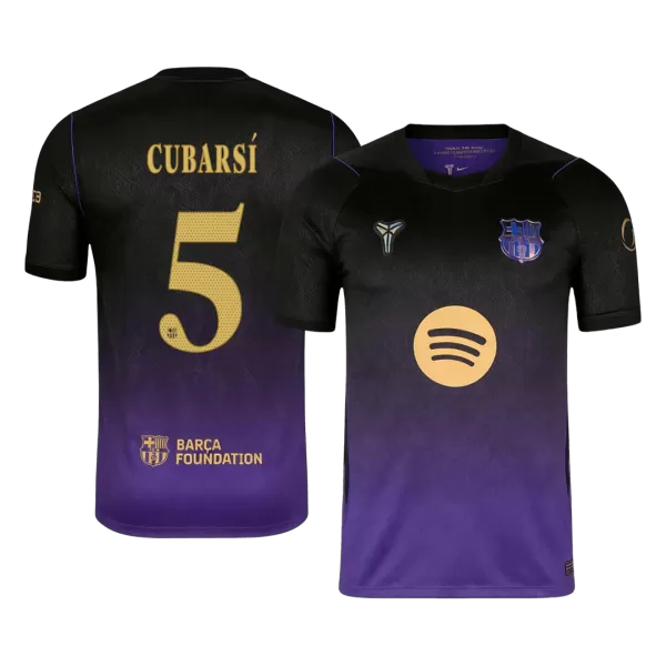 CUBARSÍ #5 Barcelona x Kobe Bryant Away Soccer Jersey 2026/27 Black/Purple- UCL - thejerseys
