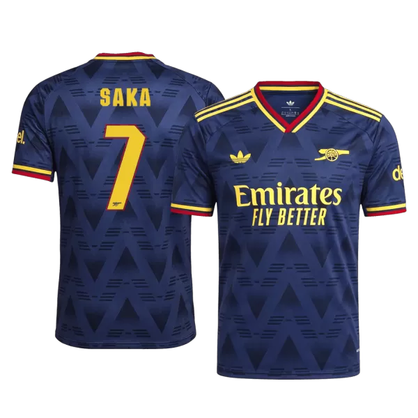 SAKA #7 Player Version Arsenal Away Soccer Jersey 2026/27 Navy - UCL - thejerseys