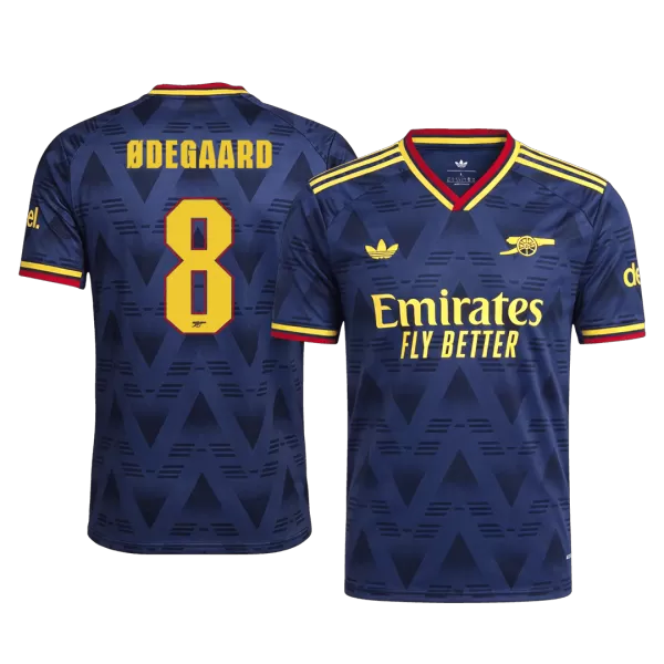 ØDEGAARD #8 Player Version Arsenal Away Soccer Jersey 2026/27 Navy - UCL - thejerseys