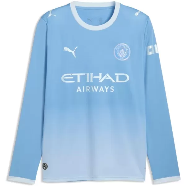 Manchester City Home Long Sleeve Jersey 2025/26 - thejerseys