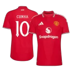 CUNHA #10 Player Version 26/27 Manchester United Home Soccer Jersey Red - UCL - thejerseys