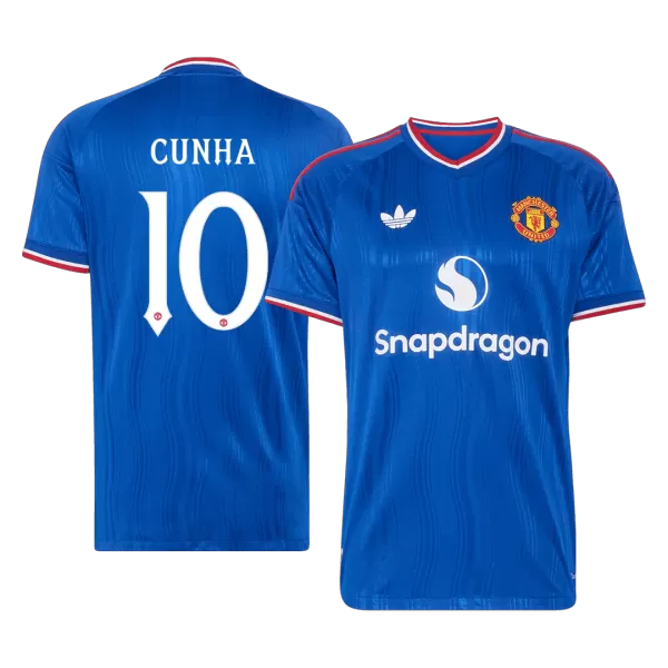 CUNHA #10 Manchester United Away Match Jersey 2026/27 - UCL Font - thejerseys