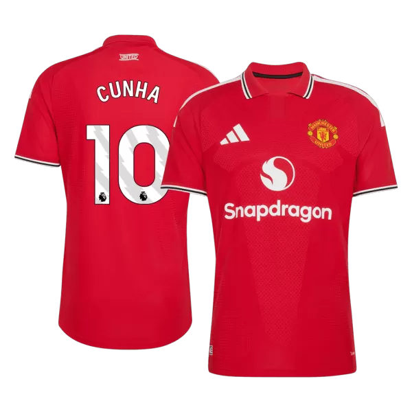 CUNHA #10 Player Version 26/27 Manchester United Home Soccer Jersey Red - thejerseys